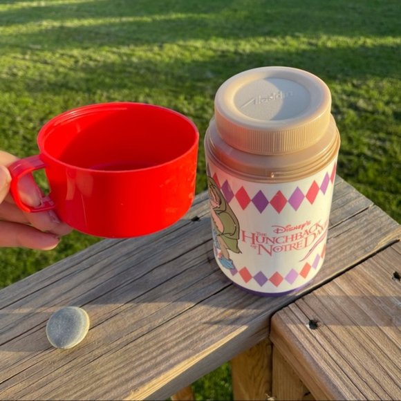 Vintage Disney | " The Hunchback Of Notre Dame" Red & Purple Thermos - Picture 6 of 7